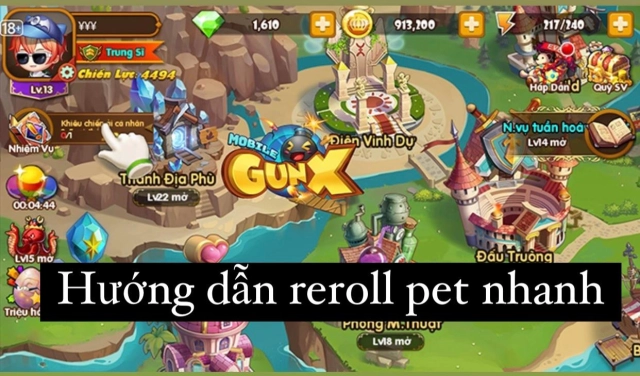『HƯỚNG DẪN』Reroll pet nhanh và đơn giản trong Gun X với LDPlayer