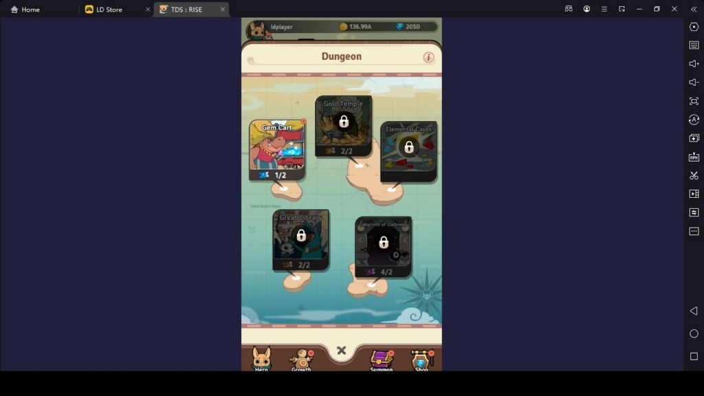 Go through Dungeons