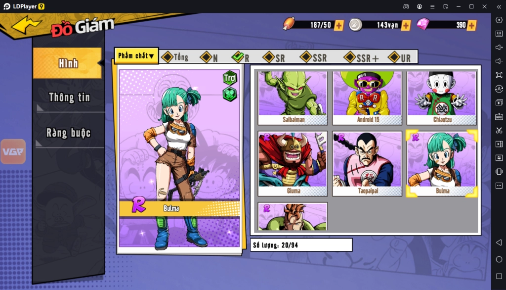 『HƯỚNG DẪN』Bản Năng Vô Cực 3D: Top Nhân Vật Quốc Dân Đầu Game