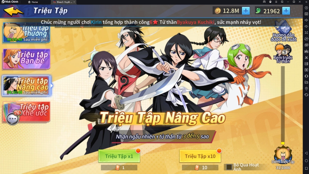 『HƯỚNG DẪN』Bleach Huyết Chiến: Hướng Dẫn Cách Chơi Hiệu Quả Giai Đoạn Đầu