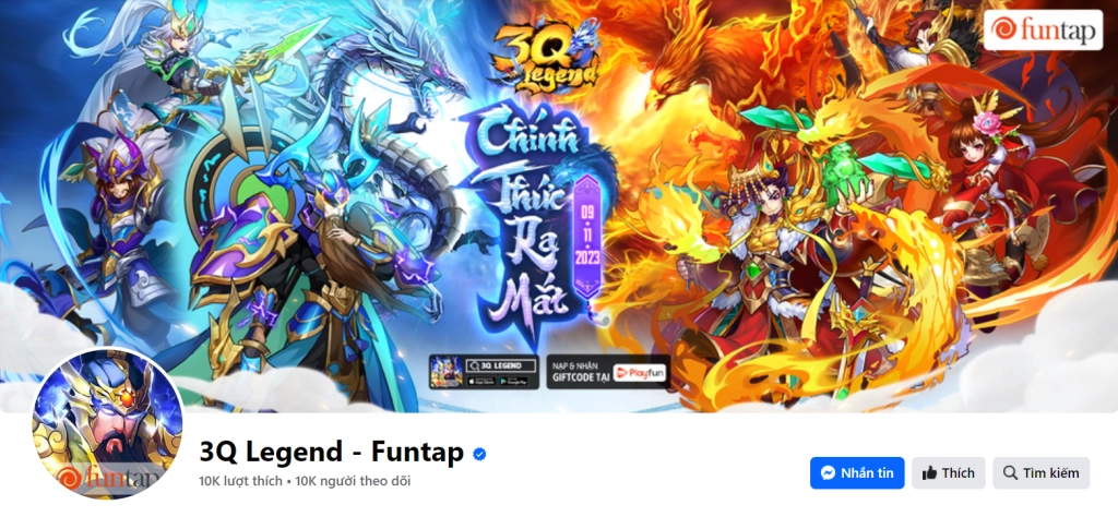 3Q Legend: Danh Tướng Truyền Kỳ - Funtap: Tổng hợp giftcode, cách nhập code mới nhất