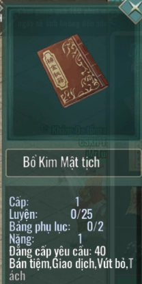 Kiếm Hiệp Tình 2 Mobile: Hệ Thống Mật Tịch Và Cách Nhận Phần 2