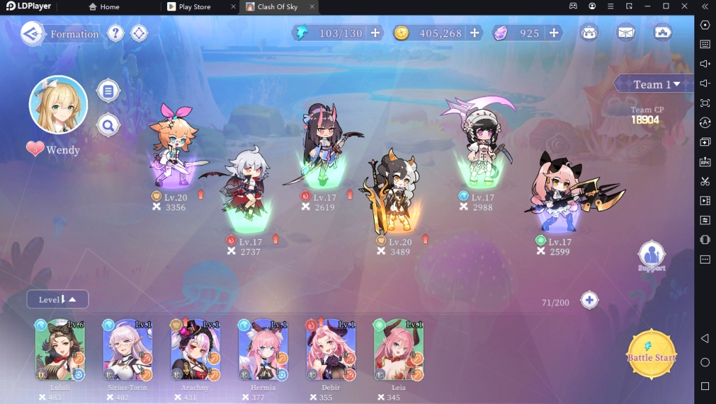 Clash of Sky เกมแนว Turn Based พร้อมระบบจีบสาว จัดทีมต่อสู้