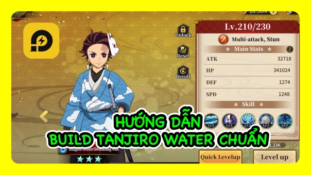 『HƯỚNG DẪN』Rage of Demon King: Build Nhân Vật Tanjiro Water Chuẩn