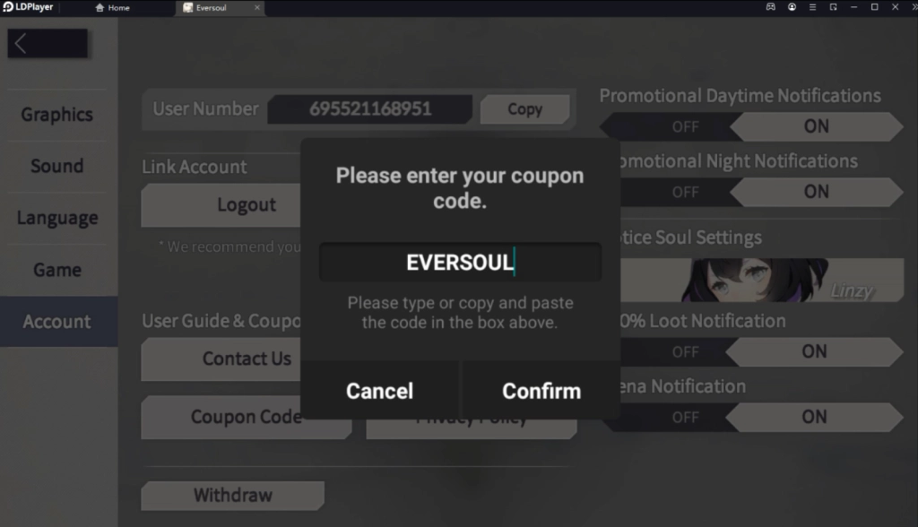 Eversoul (Global) แจก Giftcode โค้ดใหม่!! พร้อมวิธีกรอก บน LDPlayer9