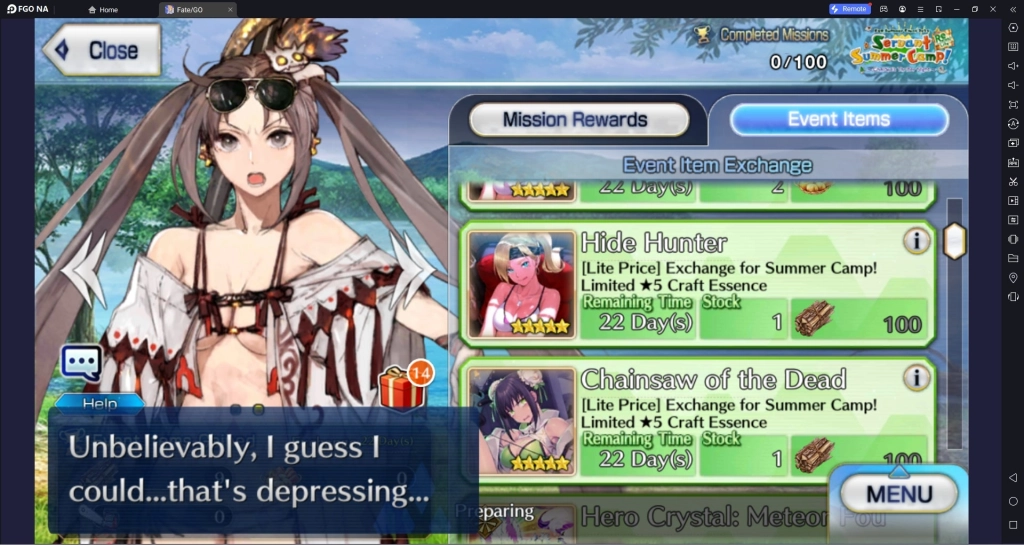 Fate/Grand Order Servants Summer Camp Rerun Event Guide