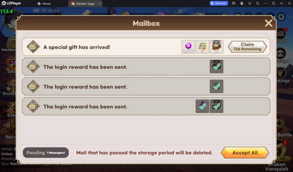 Demian Saga (Global) แจก Giftcode โค้ดฟรีใช้ได้จริง!! ล่าสุดพร้อมวิธีกรอกบน LDPlayer9