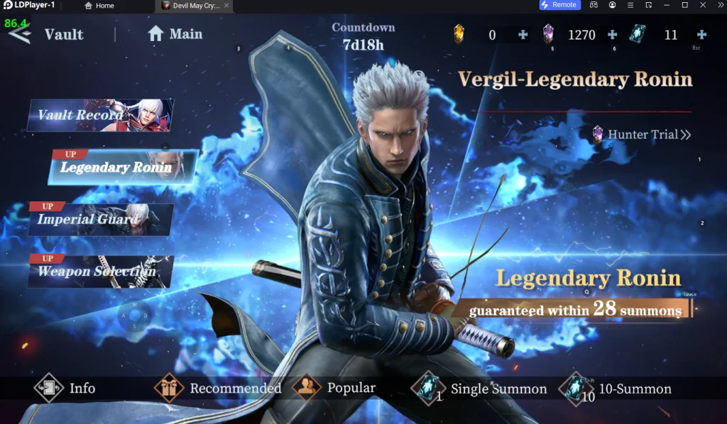 Devil May Cry M : Peak of Combat (Global) แนะนำวิธีตั้งค่า Controller และเล่นแบบ FULL HD 120 FPS บน LDPlayer9
