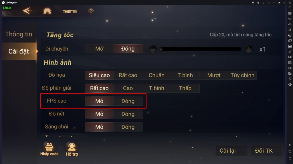 Garena Cái Thế Tranh Hùng: Cách chiến game mượt với FPS cao lên tới 120FPS!