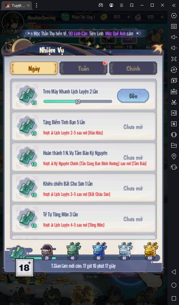 『HƯỚNG DẪN』Tuyệt Thế Cửu Thiên: Hướng Dẫn Tân Thủ Giai Đoạn Đầu Game