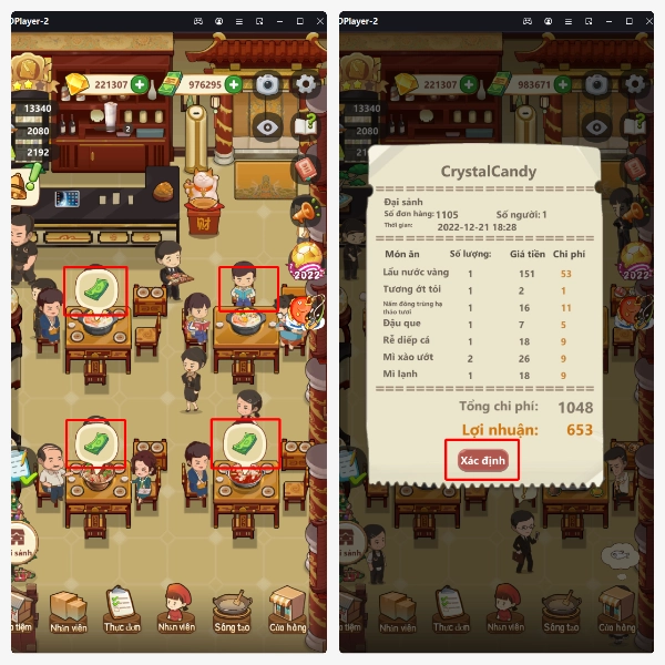 『HƯỚNG DẪN』TIỆM LẨU ĐƯỜNG HẠNH PHÚC và bí kíp AUTO toàn thư bằng công cụ LDplayer