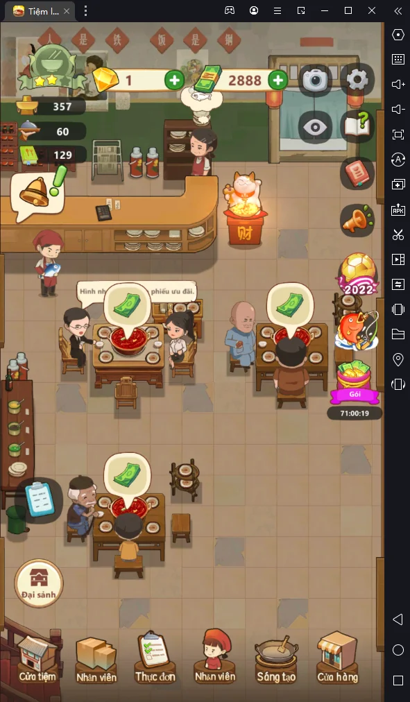 『HƯỚNG DẪN』Cách Kiếm Tiền Nhanh Tiệm Lẩu Đường Hạnh Phúc & cách tải game trên PC