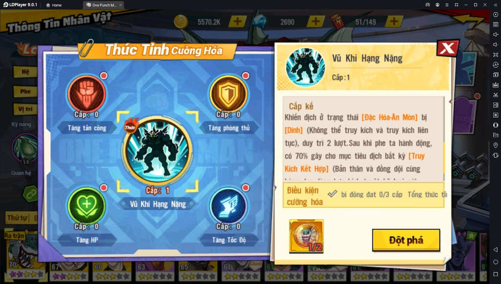 『HƯỚNG DẪN』One Punch Man The Strongest: Hướng Dẫn Build Và Sử Dụng Vua Biển Sâu SSR+