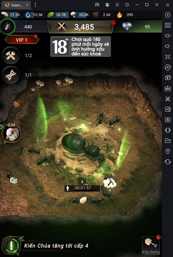 『HƯỚNG DẪN』Vương Quốc Kiến Gamota - The Ants Underground Kingdom: Hướng dẫn cách chơi cho Tân Thủ & cách tải game trên PC.