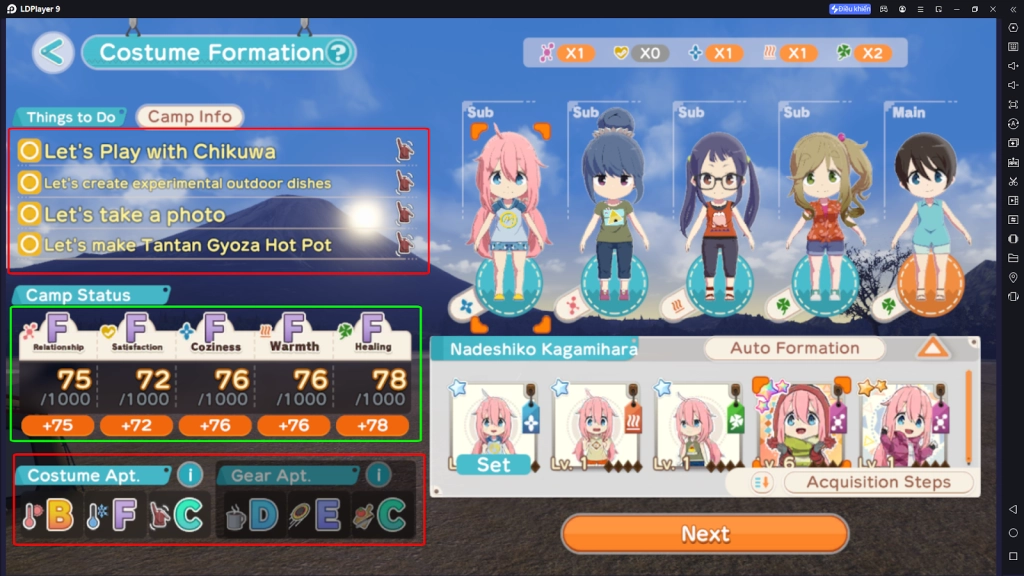 『HƯỚNG DẪN』Hướng dẫn phát triển nhanh giai đoạn đầu Laid-Back Camp All-in-One. Tân thủ phải xem