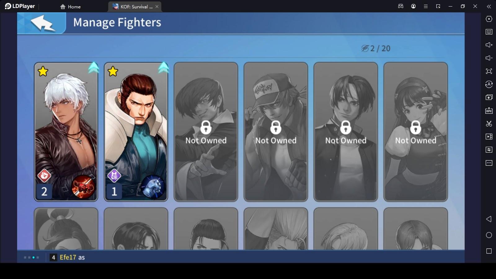 Tier List de King of Fighters Survival City: personagens notáveis
