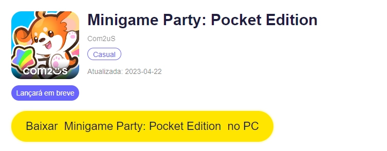 NOVO GAME NFT: Minigame Party: Pocket Edition! Entra em pré-registro!