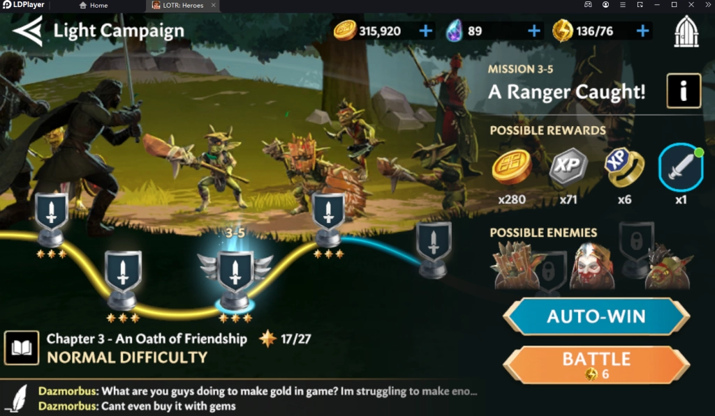 รีวิว LoTR: Heroes of Middle-earth (Global) สอนตั้งค่าบอทฟาร์มให้เร็วขึ้น 4 เท่า บน LDPlayer9