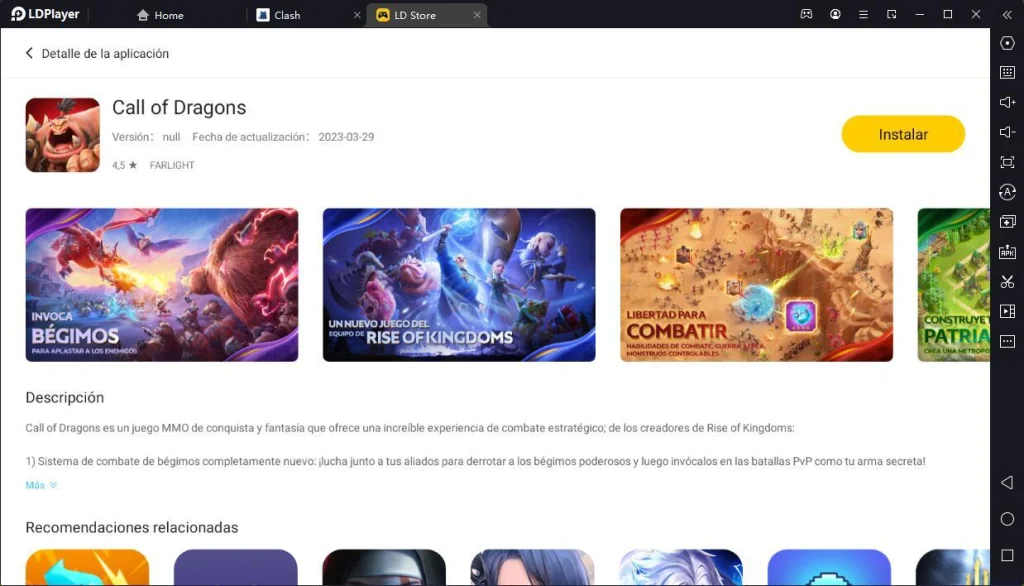 ¿Cómo descargar y jugar Call of Dragons en PC (Emulador)?