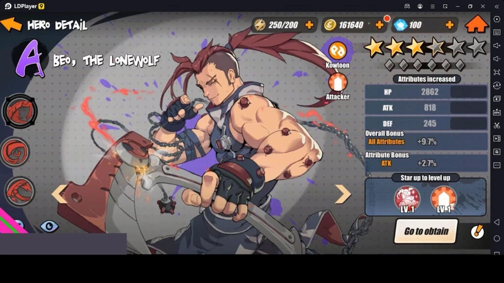 Améliorer les personnages