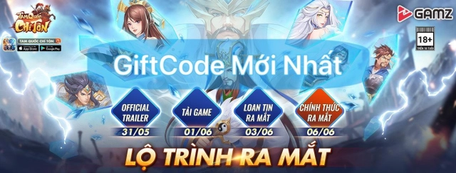 『GIFTCODE』Tổng Hợp GiftCode Tam Quốc Chí Tôn và Hướng Dẫn Cách Nhập