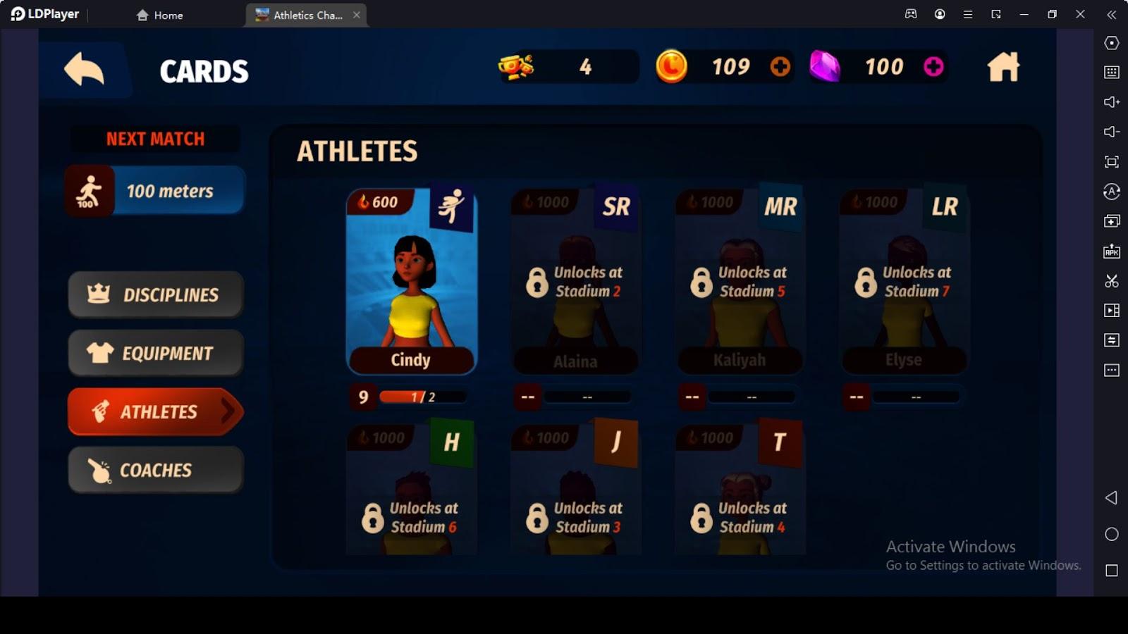 Earn More Athletes and Upgrade Them