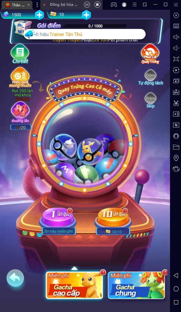 『HƯỚNG DẪN』Thần Thú GO: Hướng Dẫn ReRoll Chiêu Mộ Pet 5 Sao - Reroll nhiều tài khoản