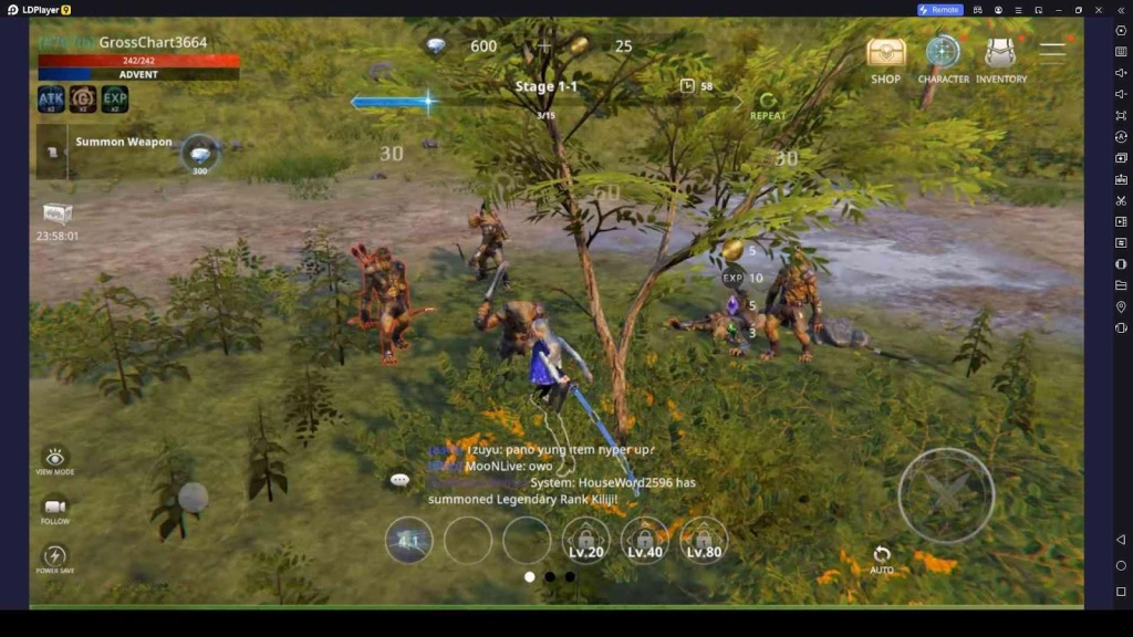 Open Area Battlefields to Act Freely
