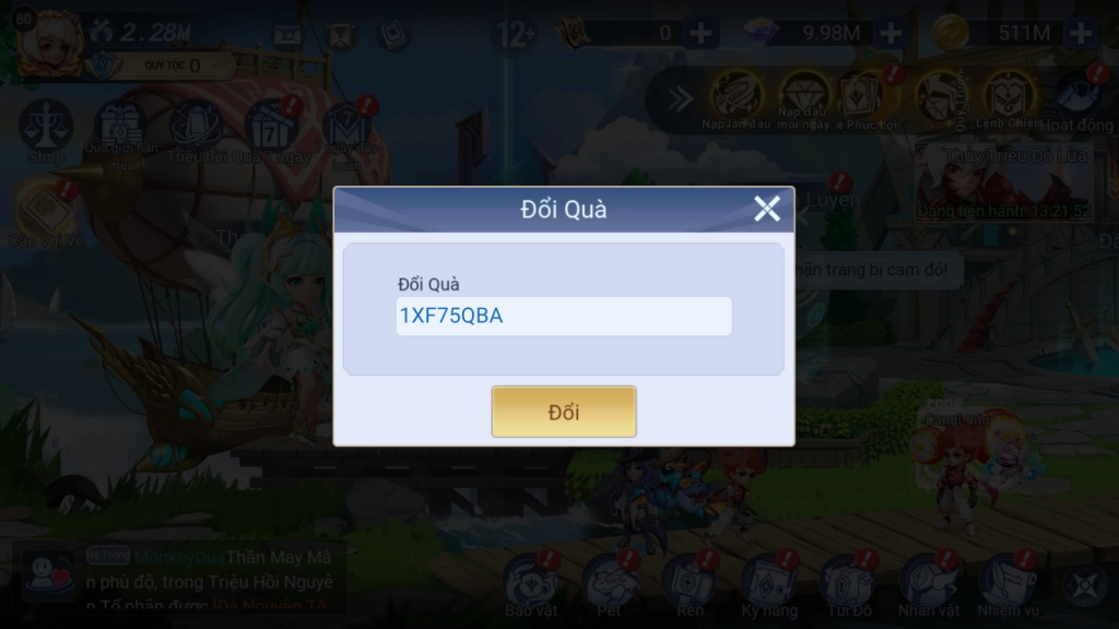 『GIFTCODE』Tổng Hợp GiftCode Biệt Đội Đùn Đùn và Hướng Dẫn Cách Nhập