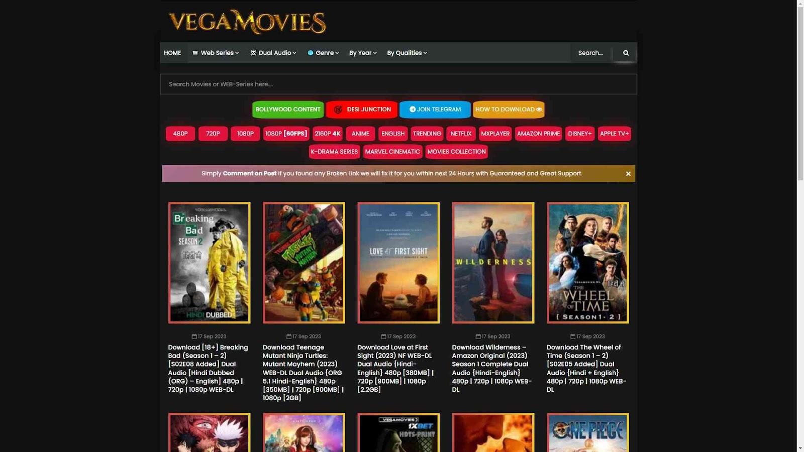 Vegamovies: The Diverse Content Library