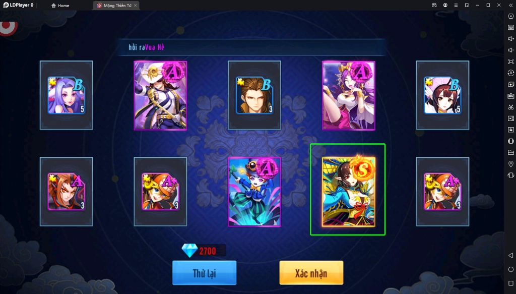 『HƯỚNG DẪN』Mộng Thiên Tử: Reroll Chiêu Mộ Tướng Nhiều Tài Khoản Trên LDPLayer