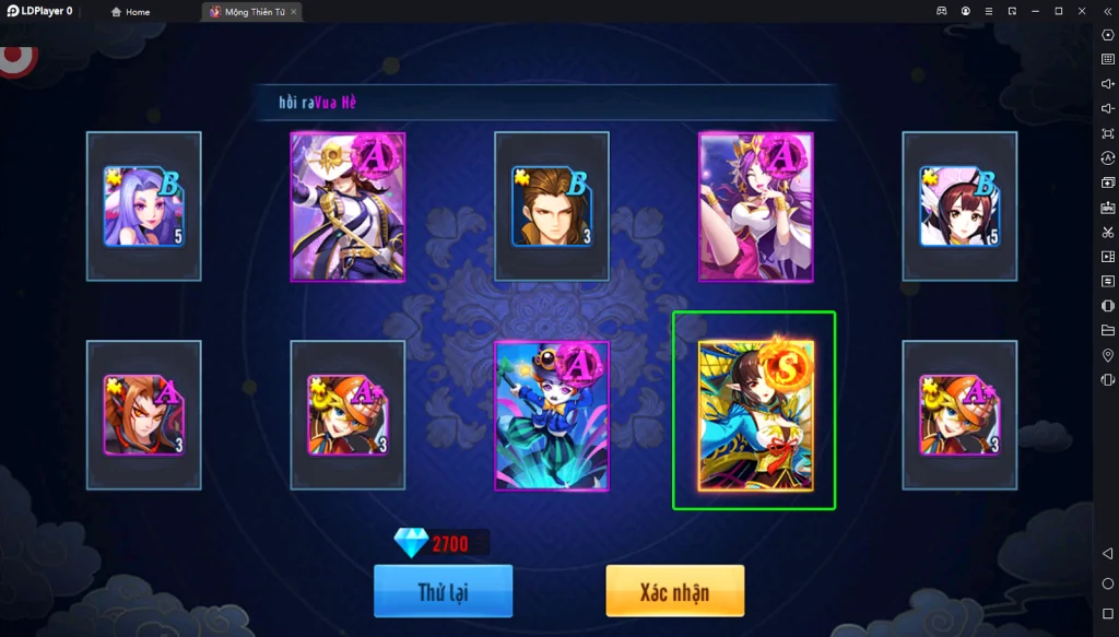 『HƯỚNG DẪN』Mộng Thiên Tử: Reroll Chiêu Mộ Tướng Nhiều Tài Khoản Trên LDPLayer