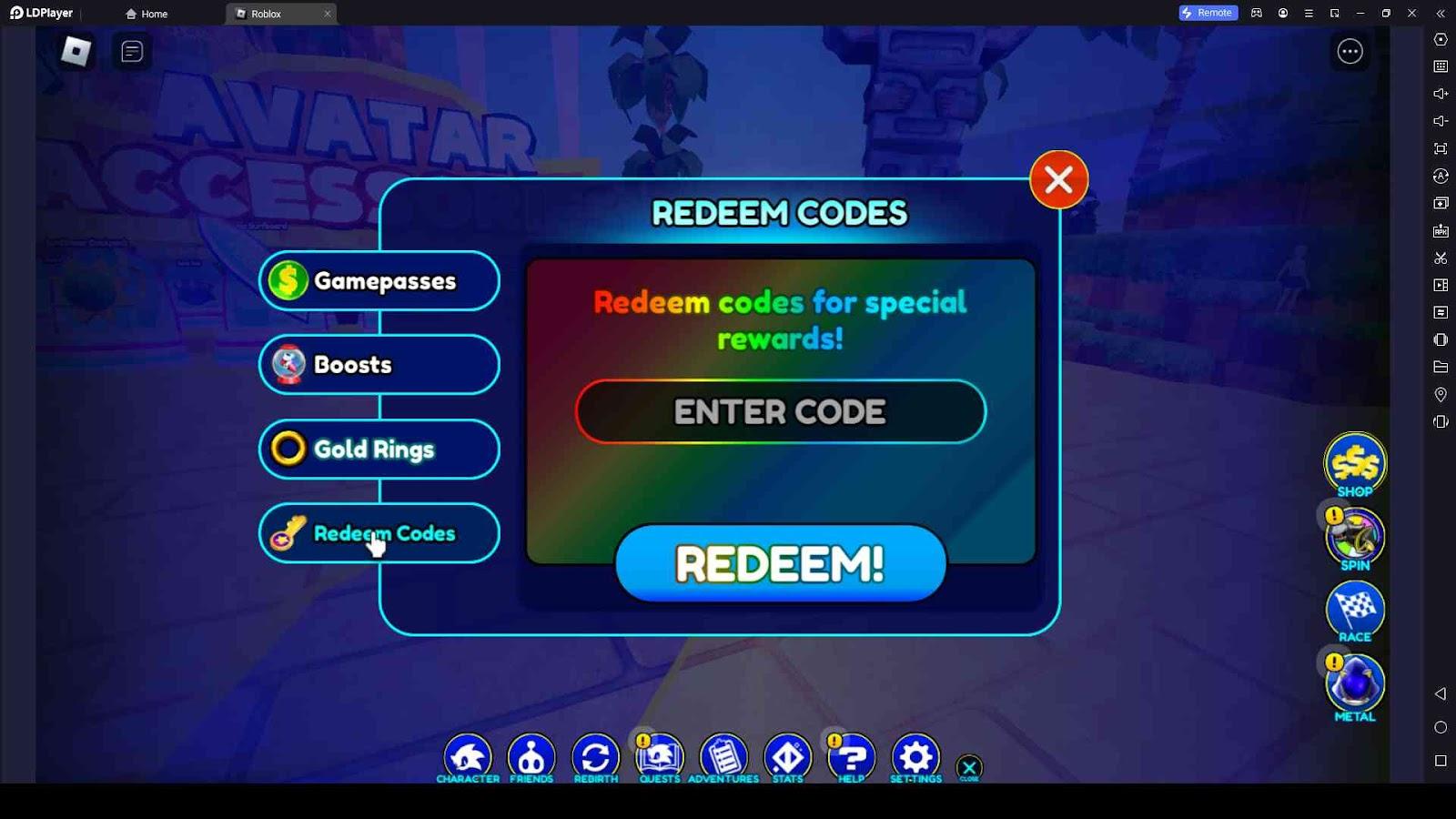 More codes for the sonic fans who like roblox