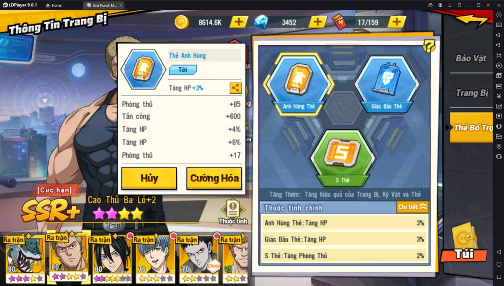 『HƯỚNG DẪN』One Punch Man The Strongest: Hướng Dẫn Build Và Sử Dụng Vua Cao Thủ Ba Lỗ SSR+