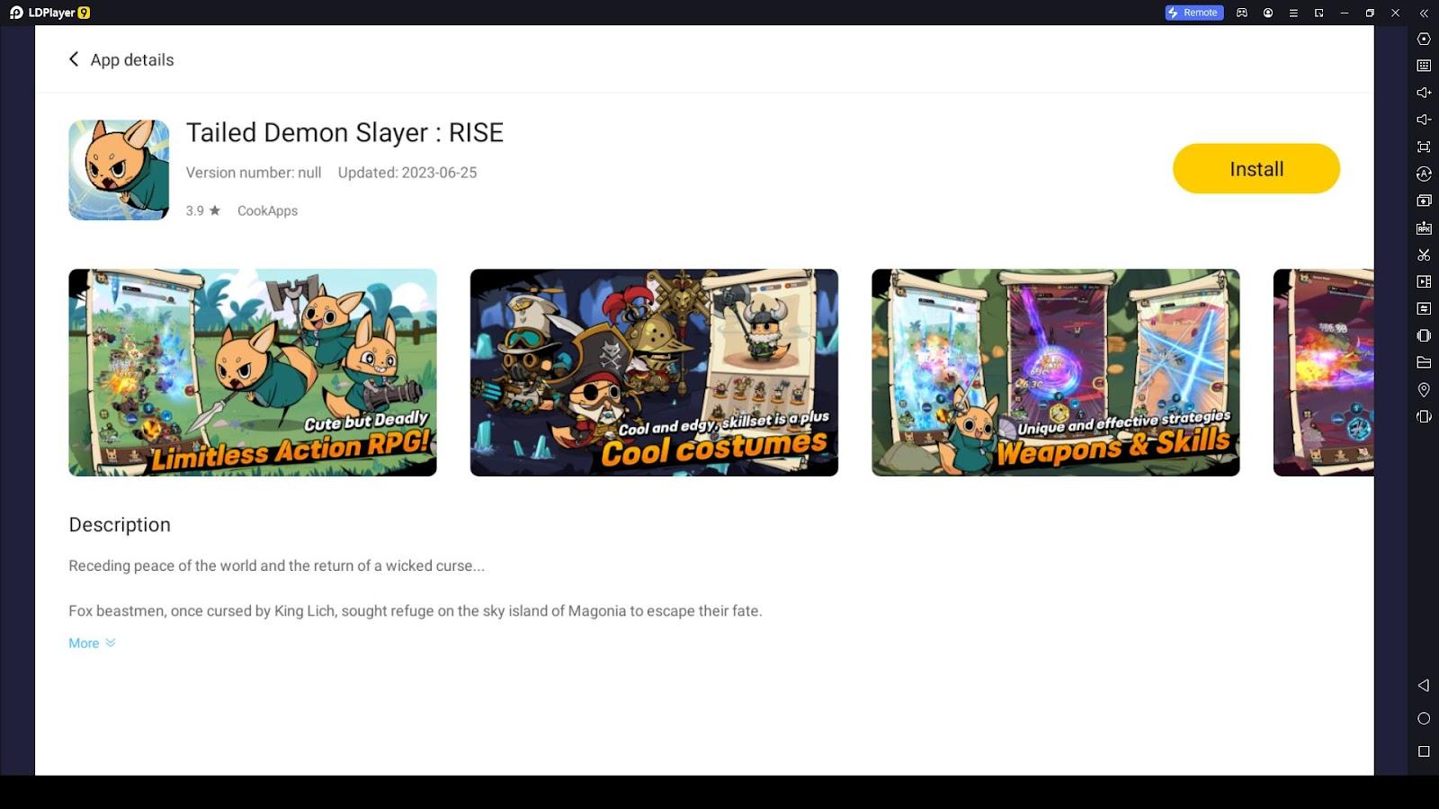 Running Tailed Demon Slayer: RISE on a PC