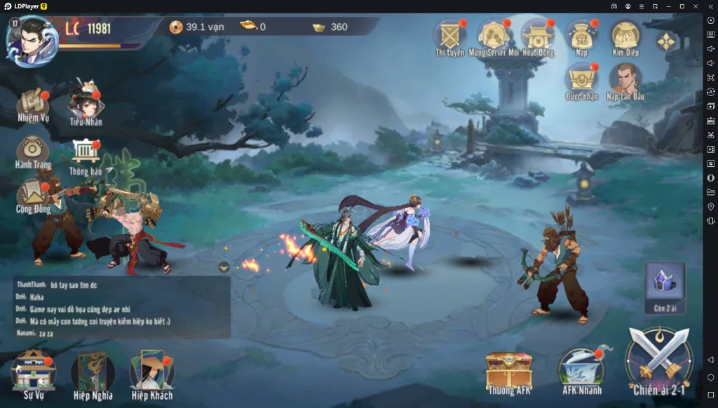 『HƯỚNG DẪN』Võ Lâm Nhàn Hiệp - Top Hiệp Khách Hỏa - Mộc&nbsp; & cách tải game trên PC