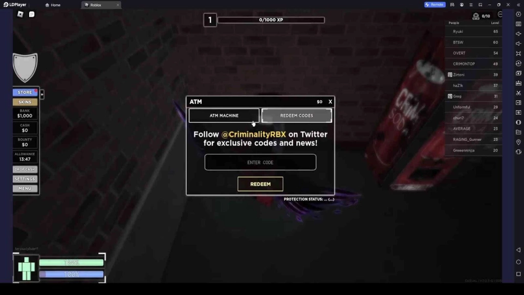 Roblox Criminality Codes: Surviving in SECTOR-07 - November 2023