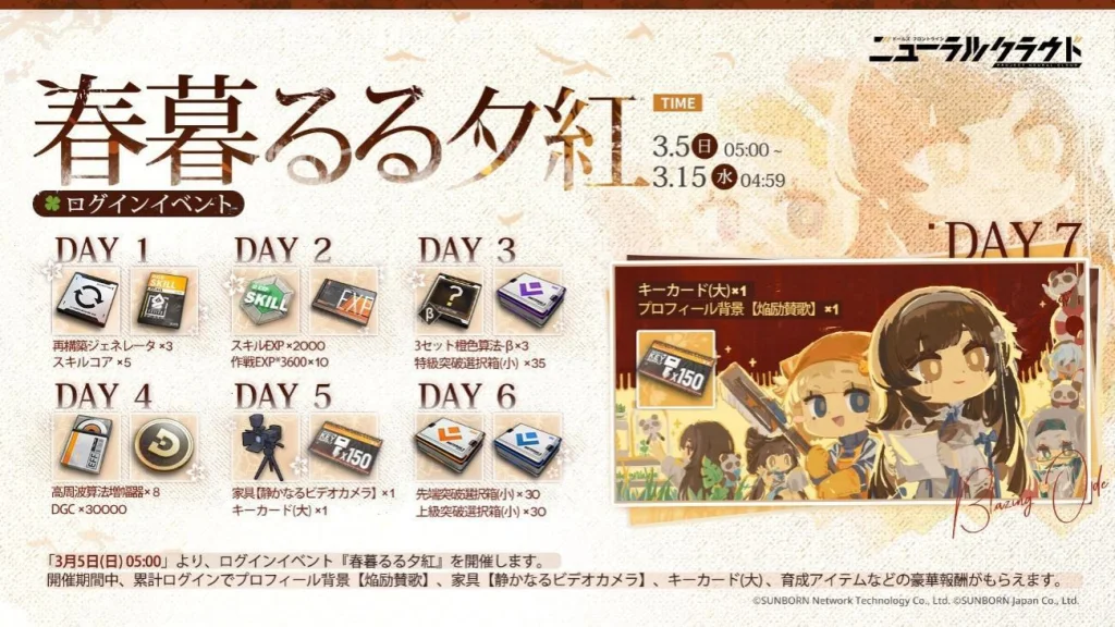 『ドールズフロントライン:ニューラルクラウド』3月8日(水)より大型イベント【逆音共振】を開催!