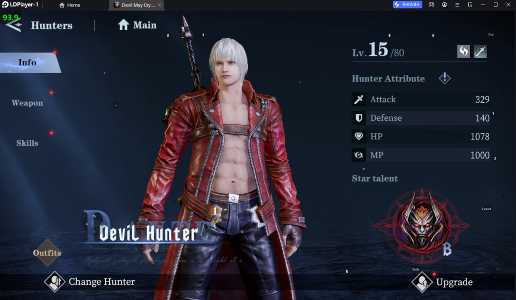 Devil May Cry M : Peak of Combat (Global) แนะนำวิธีตั้งค่า Controller และเล่นแบบ FULL HD 120 FPS บน LDPlayer9
