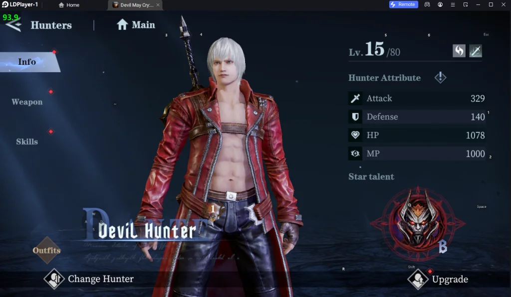Devil May Cry M : Peak of Combat (Global) แนะนำวิธีตั้งค่า Controller และเล่นแบบ FULL HD 120 FPS บน LDPlayer9