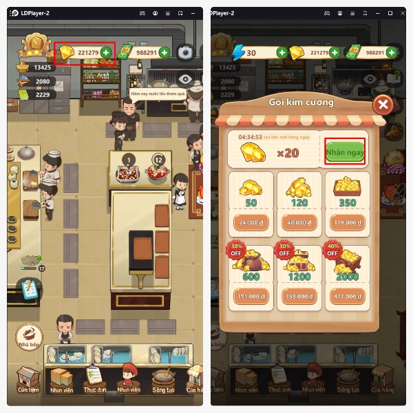 『HƯỚNG DẪN』TIỆM LẨU ĐƯỜNG HẠNH PHÚC và bí kíp AUTO toàn thư bằng công cụ LDplayer