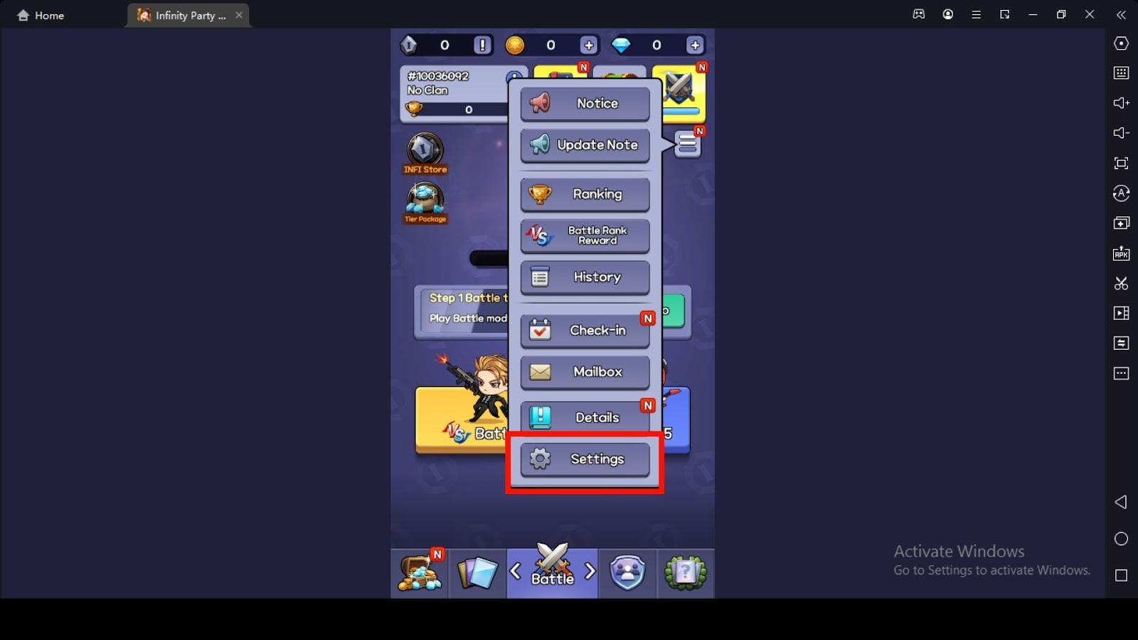 How to Redeem Infinity Party Battle Codes