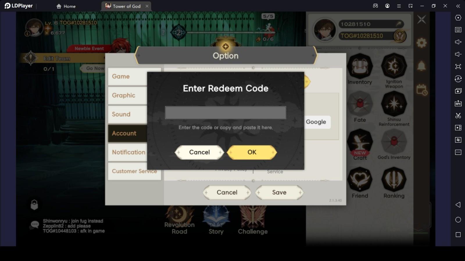 Beginner Guide and Recent Codes - Tower of God: Great Journey