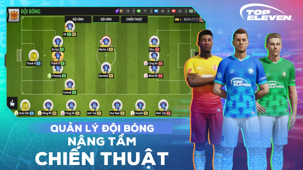 『GIFTCODE』Top Eleven - Quản lý bóng đá sự kiện chuyển đổi phiên bản Việt Nam và chuỗi giftcode