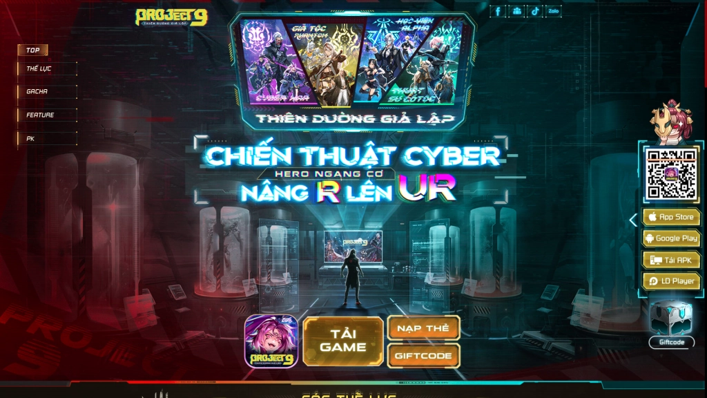 『GIFTCODE』Tổng hợp Gift Code PROJECT 9: Thiên Đường Giả Lập và hướng dẫn cách nhập