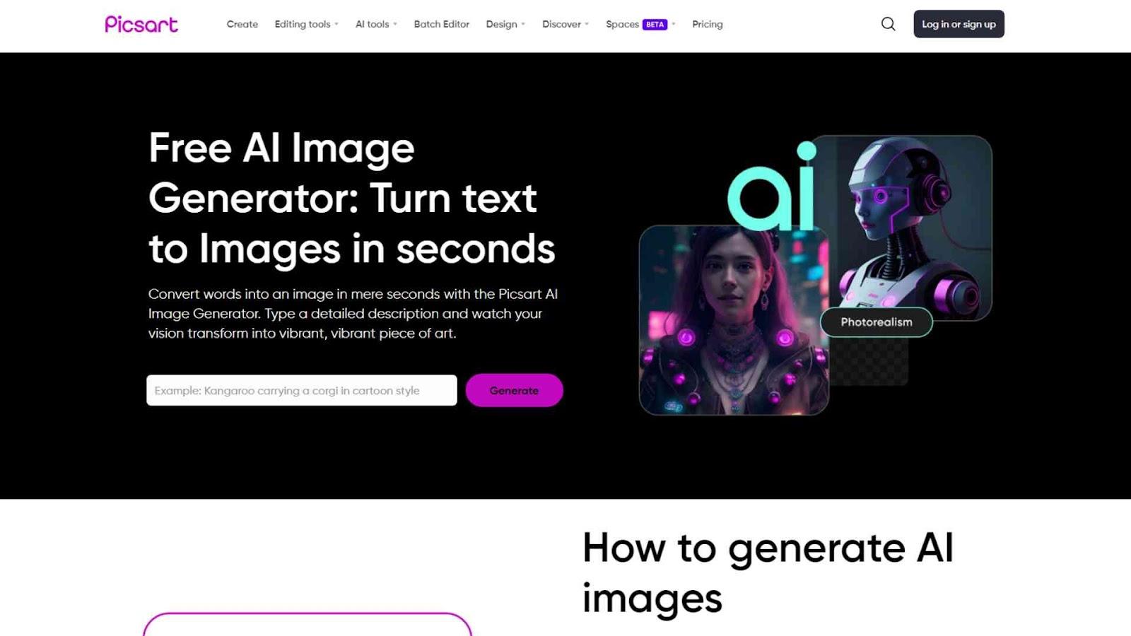 Generate AI Images using descriptions of each character from