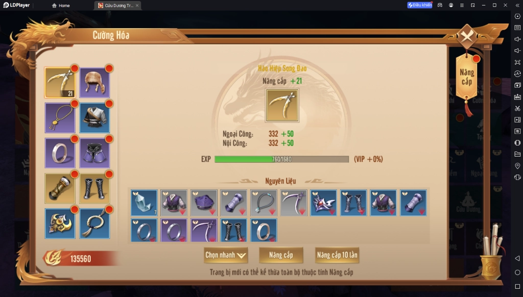 『HƯỚNG DẪN』CỬU DƯƠNG TRUYỀN KỲ 2 - CÁCH TĂNG LỰC CHIẾN HIỆU QUẢ