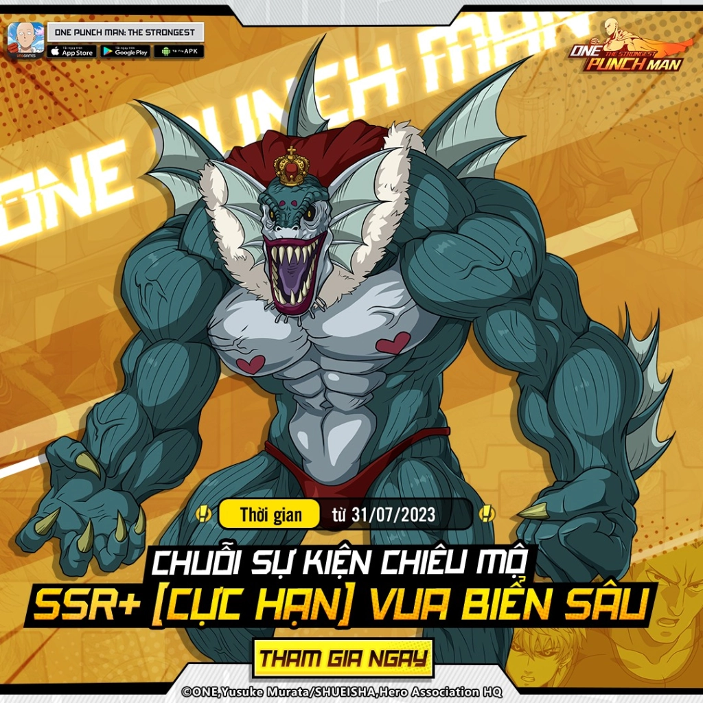 『HƯỚNG DẪN』One Punch Man The Strongest: Hướng Dẫn Build Và Sử Dụng Vua Biển Sâu SSR+