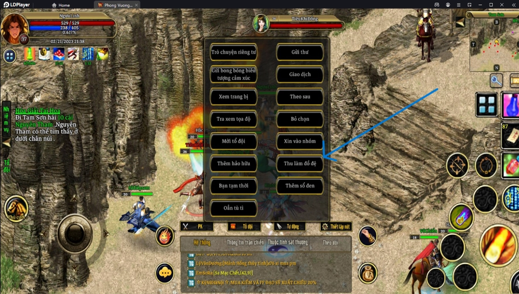 『HƯỚNG DẪN』Phong Vương ADNX : Tính năng sư đồ và hệ thống nhiệm vụ