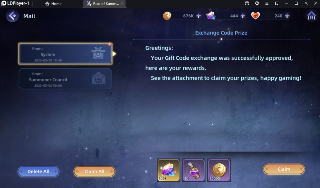 Rise of Summoner (SEA) แจก Giftcode โค้ดฟรีล่าสุด (ใช้ได้จริง!!) พร้อมวิธีกรอกบน LDPlayer9